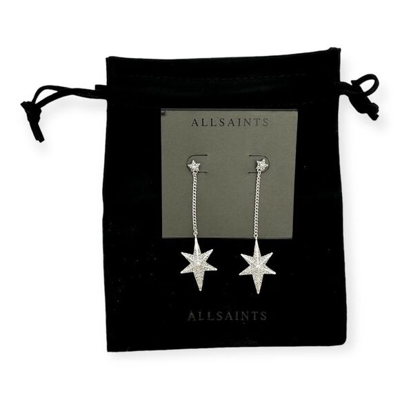 ~All Saints Starburst Statement Linear Earrings NWT - Picture 1 of 5
